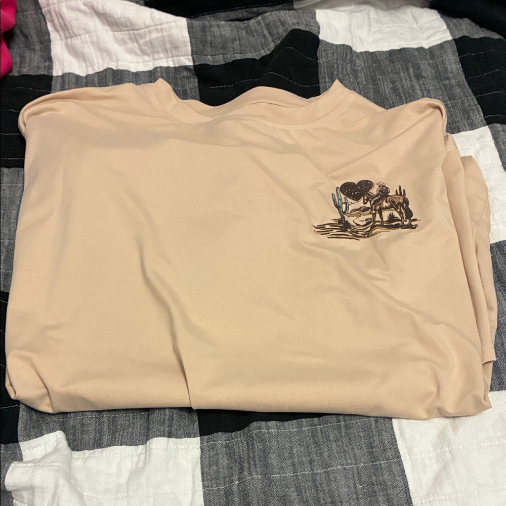 SHEIN Beige Short Sleeve Tee